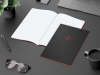 Tablet-Book Slim Bestseller inkl. Prägung, A4, rot