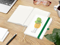 Match-Book green+blue, A5, Cover-Star Recycling-Ma