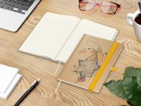 Match-Book Creme Bestseller Natura braun A5, gelb