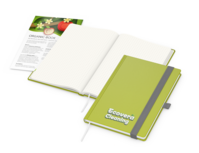 Organic-Book A5 green+blue inkl. Siebdruck-Digital