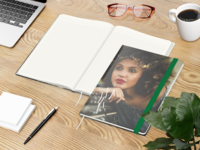 Match-Book green+blue, A4, Winkelkaro, Natura Recy