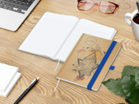 Match-Book White Bestseller Natura braun A5, mitte