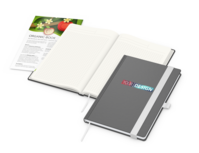 Organic-Book A5 green+blue inkl. Siebdruck-Digital