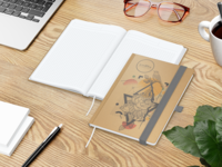 Match-Book White Bestseller, A5, Natura braun-indi