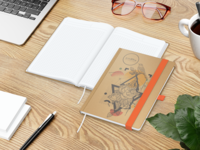 Match-Book White Bestseller Natura braun A5, orang