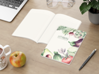 Copy-Book White green+blue A5