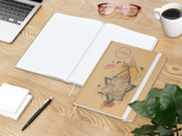Match-Book White Bestseller Natura braun A4, weiß