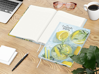 Note-Book green+blue inkl. 4C-Quality, A4, Winkelk