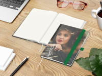 Match-Book White green+blue, A5, Natura Recycling,