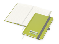 Organic-Book A5 green+blue inkl. Siebdruck-Digital