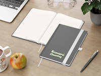 Organic-Book A5 green+blue inkl. Siebdruck-Digital