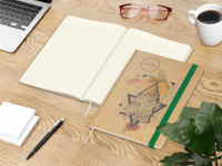 Match-Book Creme Bestseller Natura braun A4, grün