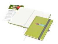 Organic-Book A5 green+blue inkl. Siebdruck-Digital