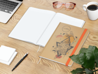 Match-Book White Bestseller, A4, Natura braun-indi