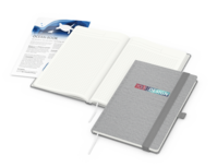 Ocean-Book A5 green+blue, Winkelkaro, grau, Info-B