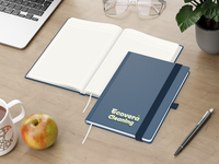 Organic-Book A5 green+blue inkl. Siebdruck-Digital