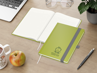 Organic-Book A5 green+blue inkl. Blindprägung, Win