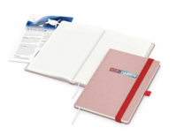 Ocean-Book A5 green+blue, Winkelkaro, rot, Info-Be