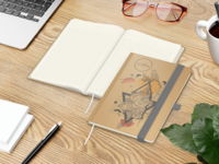 Match-Book Creme Bestseller Natura braun A5, silbe