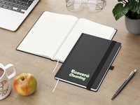 Organic-Book A5 green+blue inkl. Siebdruck-Digital