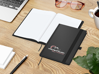 Black-Book A5 green+blue inkl. Siebdruck-Digital