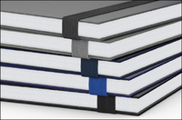 Visco-Book A5 Bestseller, Punktraster, White, navy