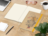 Match-Book Creme Bestseller Natura braun A4, gelb