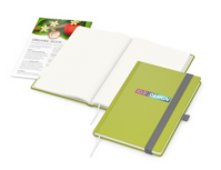 Organic-Book A5 green+blue inkl. Siebdruck-Digital