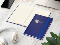 Visco-Book A5 Bestseller, Winkelkaro, Creme, navyb