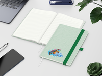 Ocean-Book A5 green+blue, Winkelkaro, grün